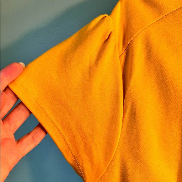 NY & C , lemon yellow, dress with pockets, size medium petite. - Picture 3 of 6